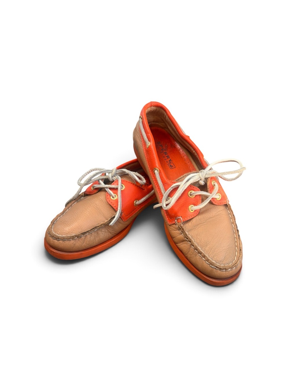 Women’s Orange Sperry Boat shoes